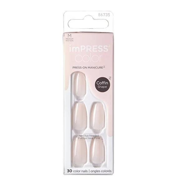 Impress Color Self-Adhesive Press-On Nails - Easy DIY Nail Care Solution for Salon-Quality Nails