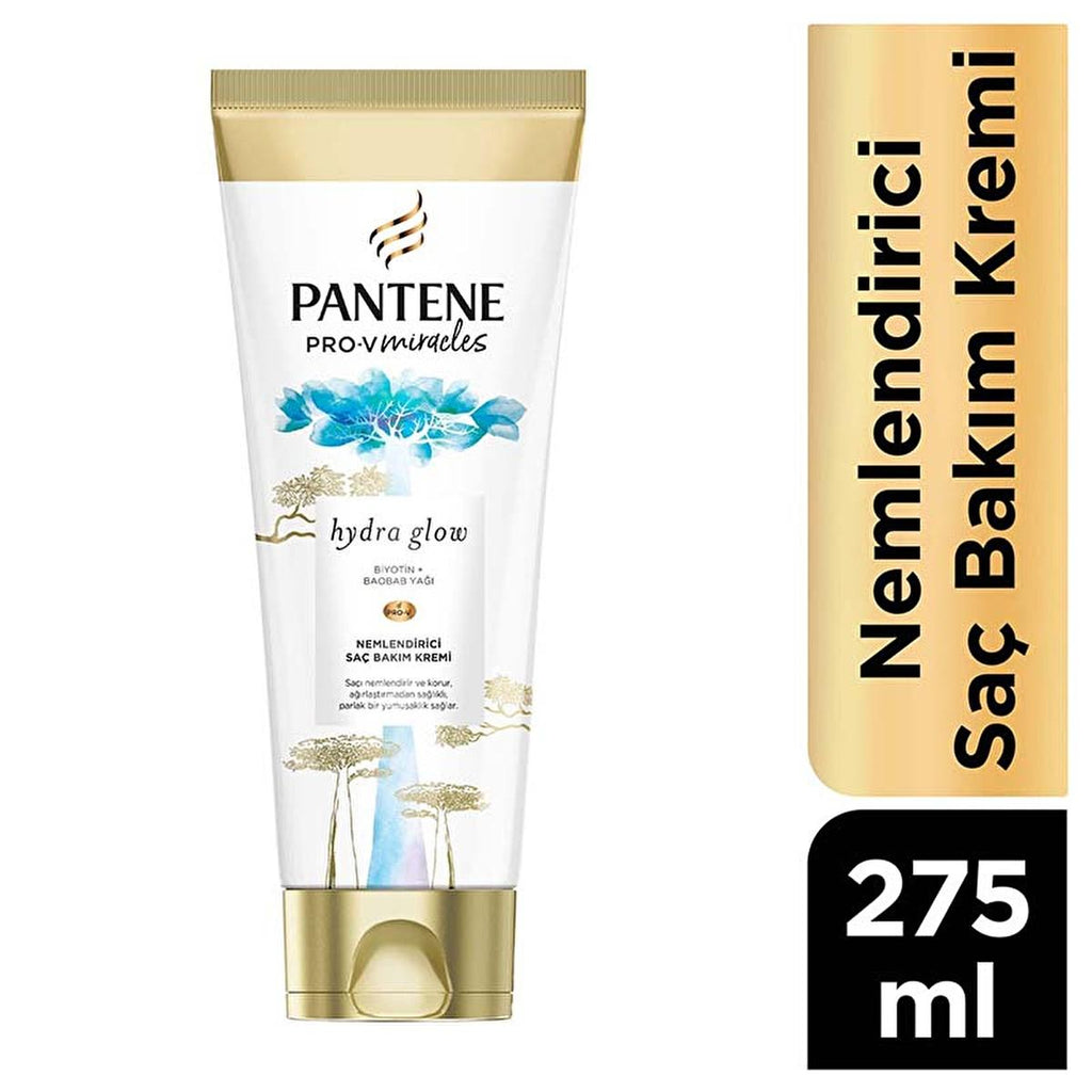 Pantene Hydra Glow Hair Cream 275ml - Moisturizing & Protective Hair Care for Dry & Damaged Hair