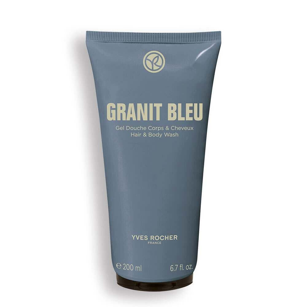 Granit Blue Natural Shampoo for Hair and Body - Men's Grooming with Bergamot, Brittany Seaweed, and Vetiver - Eco-Friendly Personal Care