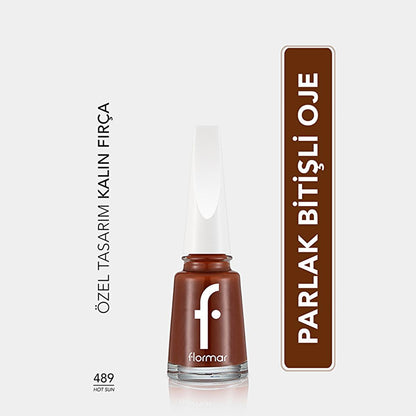 Flormar Long-Lasting Nail Enamel with Magnesium, Calcium & Sulfur - Vibrant Colors, Nourishing Nail Care