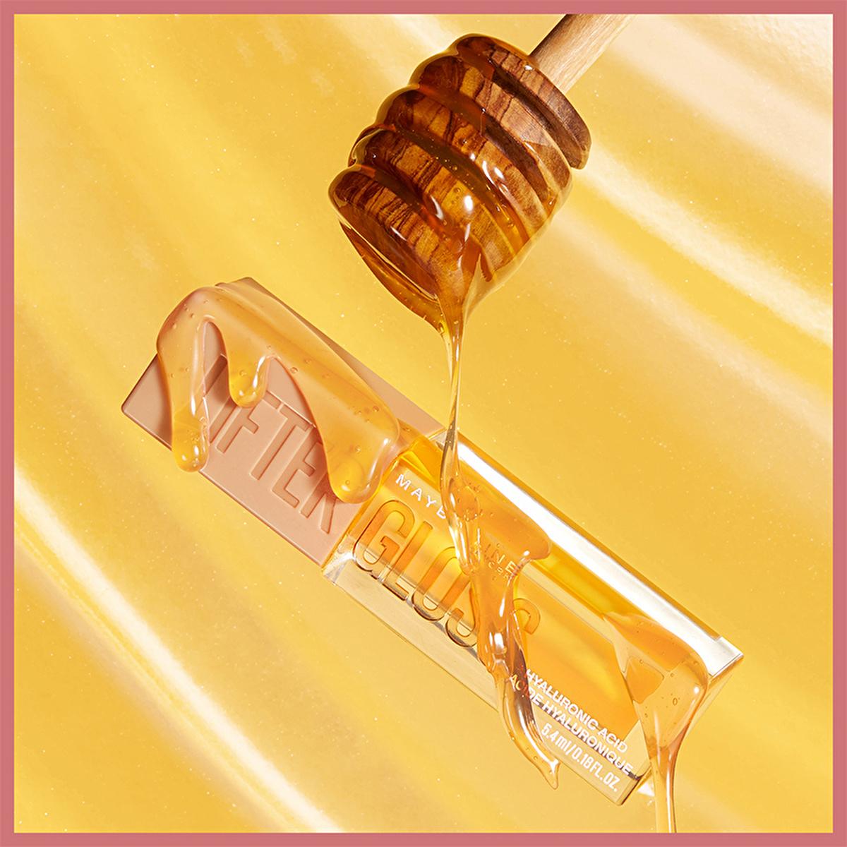 Maybelline Lifter Gloss: Honey’d Nude Lip Gloss with Hyaluronic Acid for Hydrated, Fuller-Looking Lips - High Shine, Non-Sticky Formula