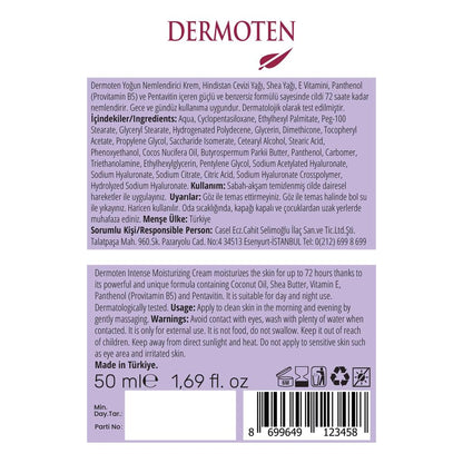 Dermoten 72-Hour Intense Moisturizing Cream 50 ml
