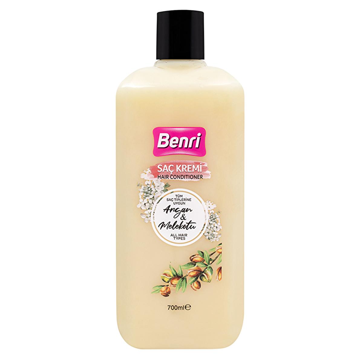 Benri Argan & Angelica Root Hair Conditioner - 700ml - Moisturizing, Volume & Shine Enhancing - Natural Conditioner for Dry & Damaged Hair