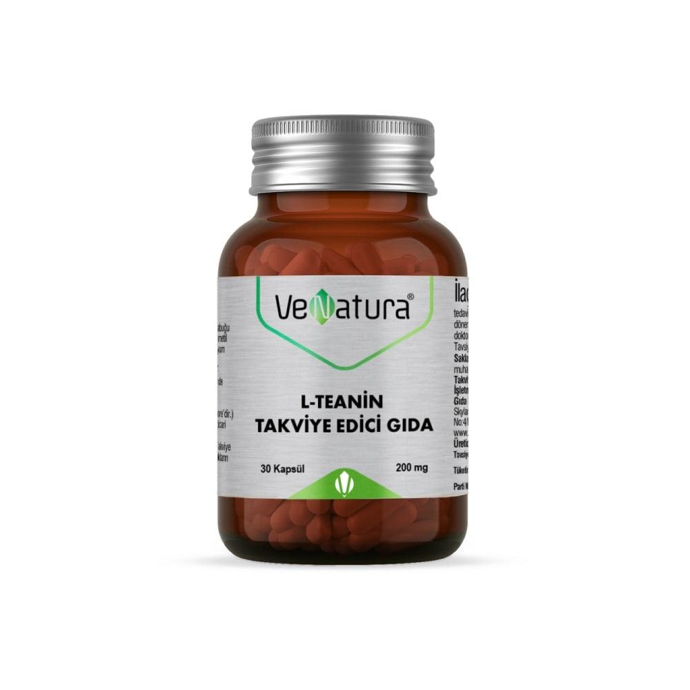 Venatura L-Theanine 200mg Capsules for Relaxation and Stress Relief - Dietary Supplement for Adults and Teens