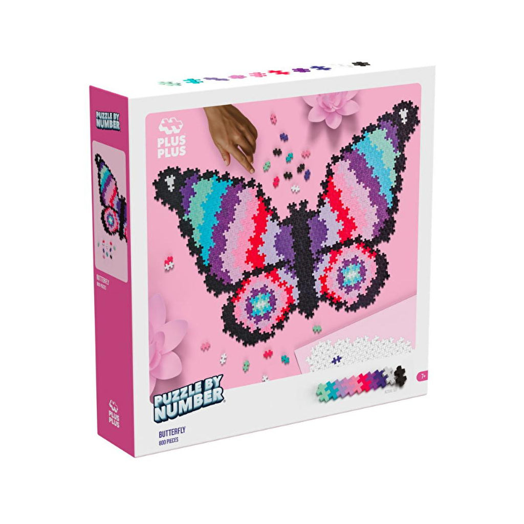 Plus Plus 800-Piece Butterfly Jigsaw Puzzle for Kids - Educational Toy for Creative Play and Problem-Solving Skills
