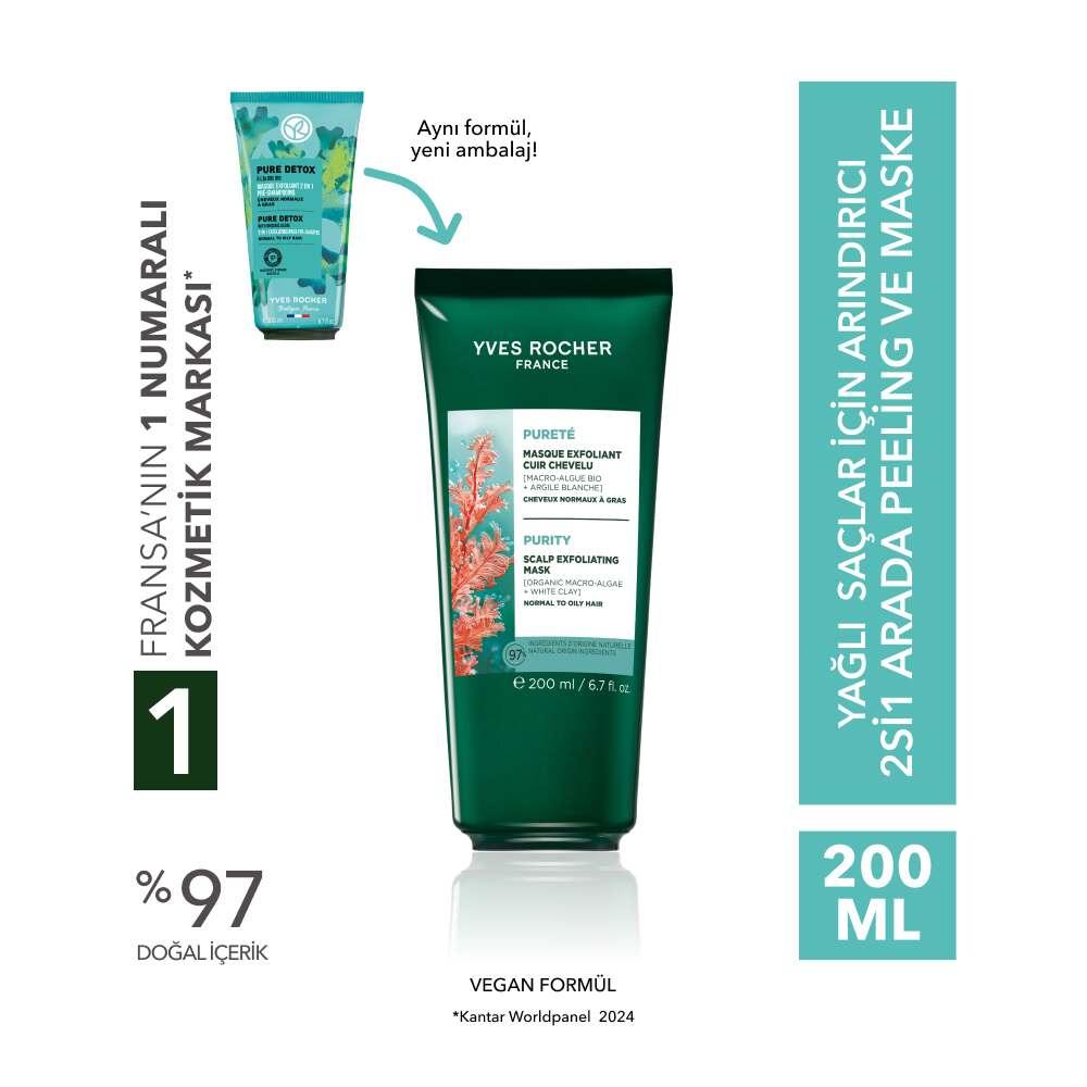 Purete 2-in-1 Purifying Scrub & Mask for Oily Hair 200ml