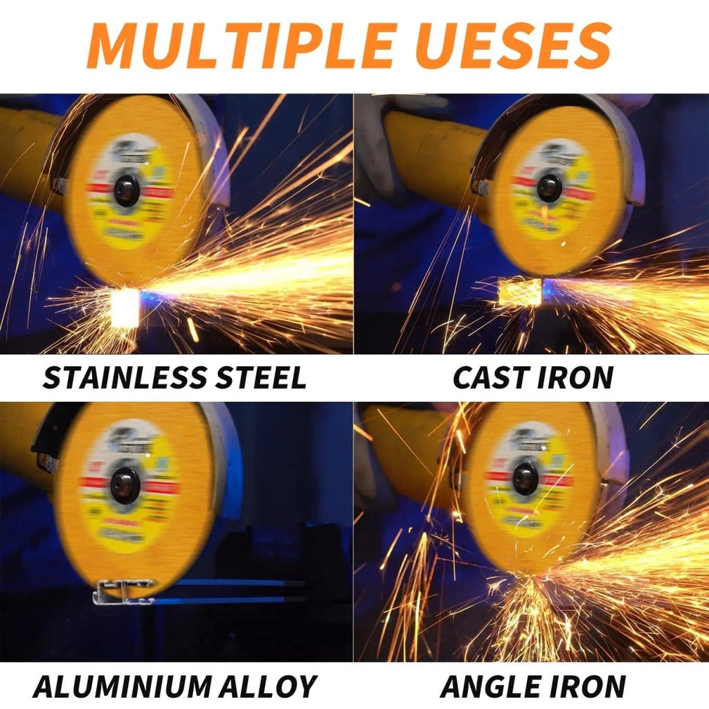 Cut-Off Wheels 4" & 5" Thin Metal 50-Pack — 0.8mm Cutting Discs for Angle Grinders