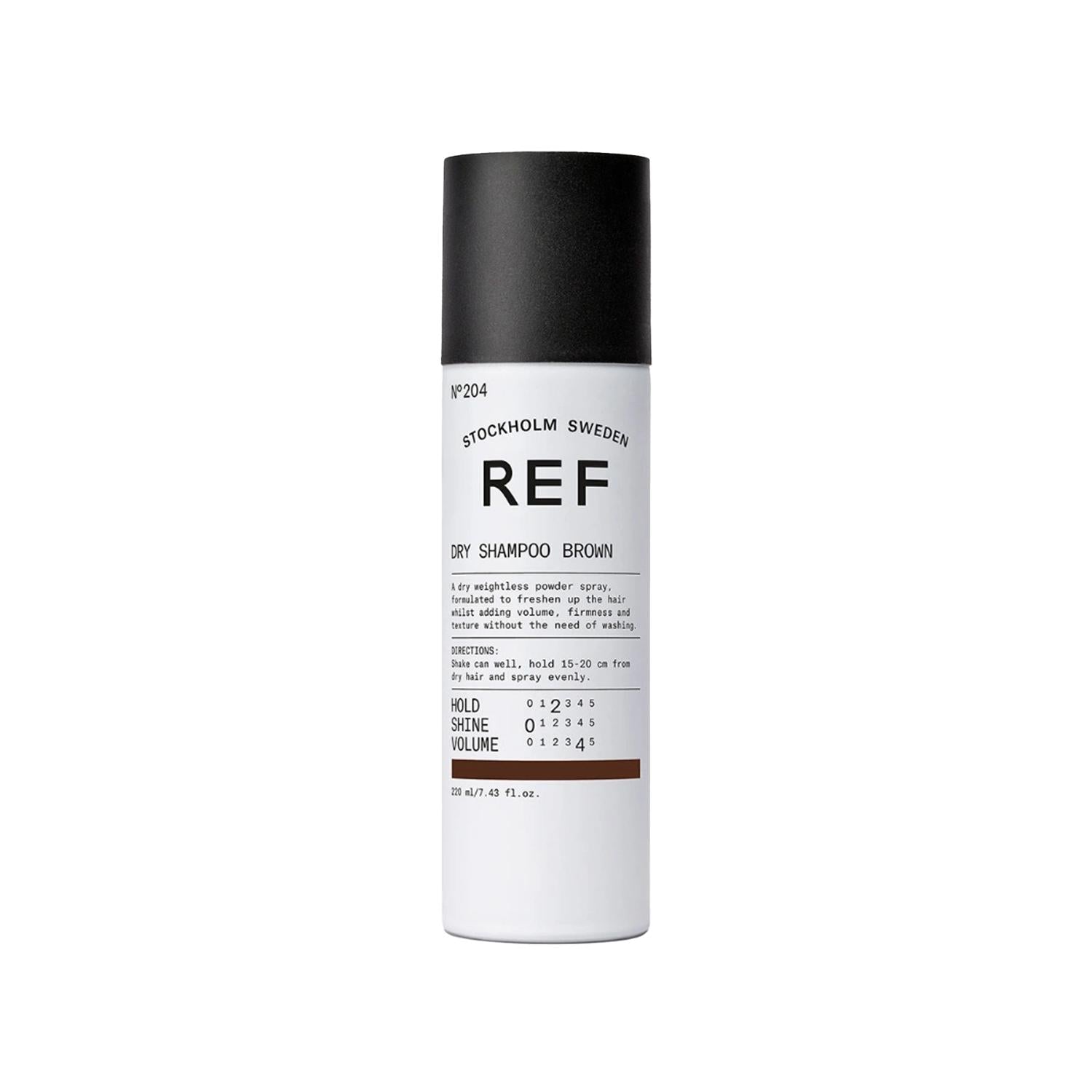 REF Dry Shampoo for Brown Hair - 200ml, Convenient Hair Refresh, Saves Time, 6.76 fl oz
