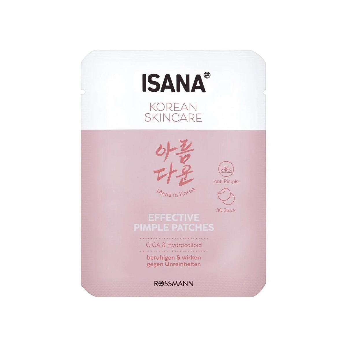 Isana Cica Hydrocolloid Spot Patches for Clear Skin 30 Count