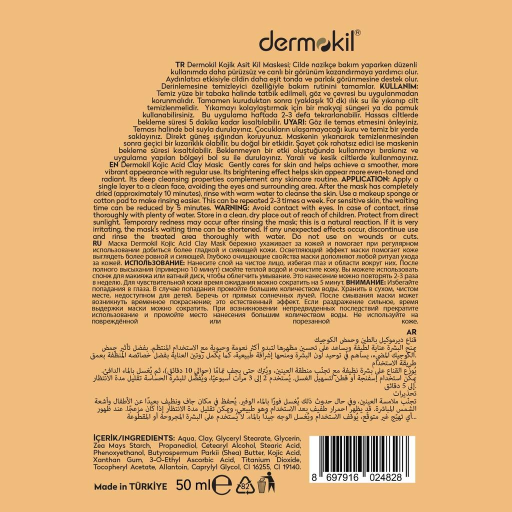 Dermokil Kojic Acid Clay Mask for Brightening Skin 50 ml