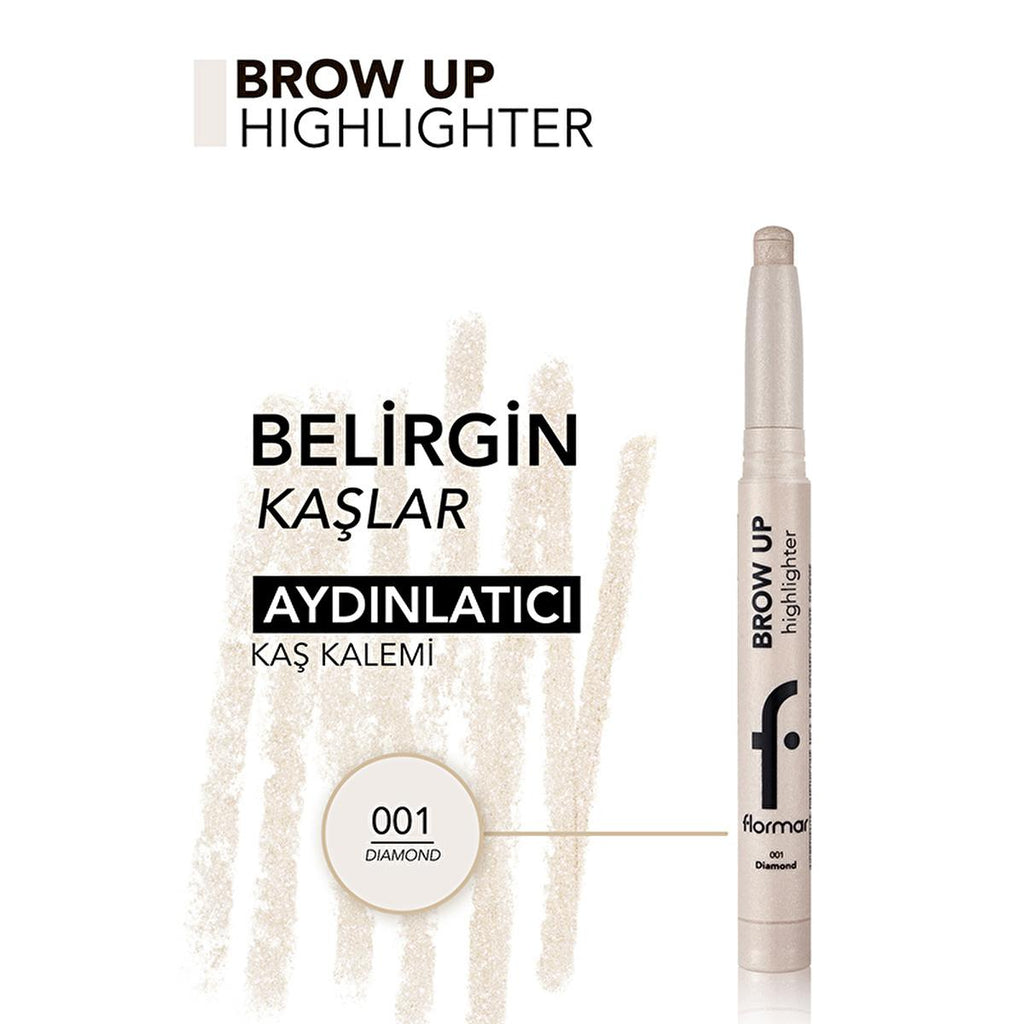 Flormar Brow Up: Shimmer Eyebrow Highlighter Pencil - Lift & Illuminate Your Brows with Soft, Pearlescent Finish