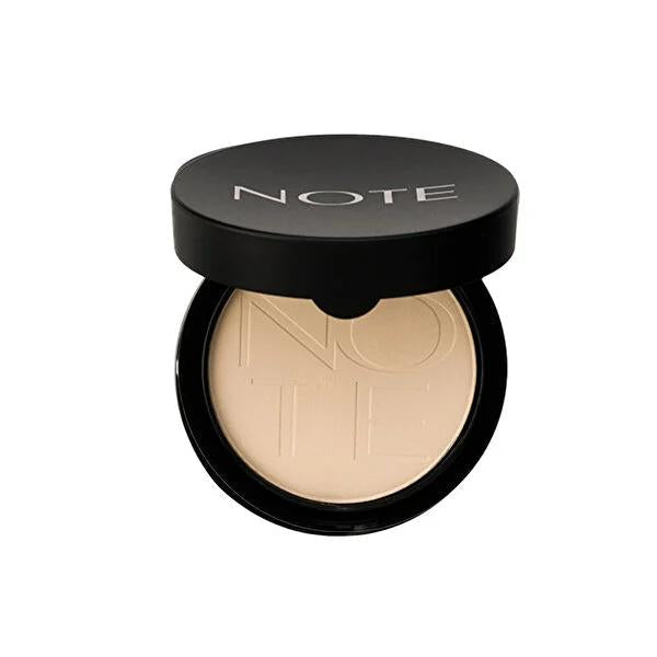 Note Luminous Silk Compact Powder 01 Beige: Matte Finish, Long Lasting, Argan Oil Infused - Smooth Skin & Reduce Shine