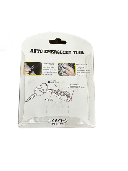 Auto Rescue Tool - Window Punch/Seatbelt Cutter Combo