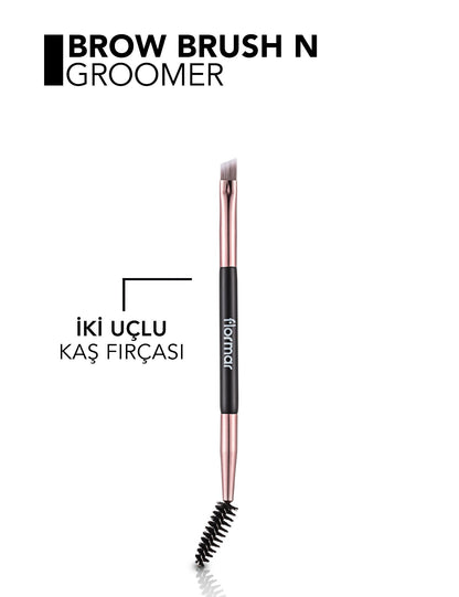 Flormar Brow Brush & Groomer Dual-Ended Eyebrow Brush