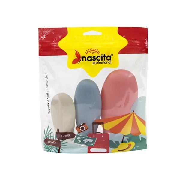 Nascita 3-Piece Travel-Sized Container Set - Portable Toiletries for Liquids & Creams, Compliant with Airline Liquid Regulations