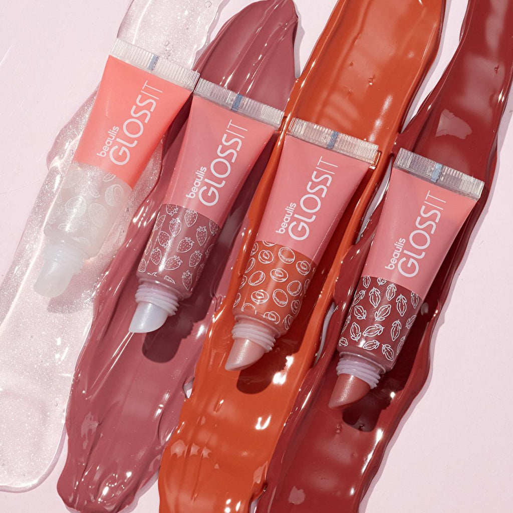 Beaulis Coconut Lip Gloss & Balm - Moisturizing, Shiny Lips with Fruit Extracts