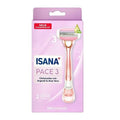 Isana Epilation Razor with Ergonomic Handle - 3 Blade System for Smooth Hair Removal