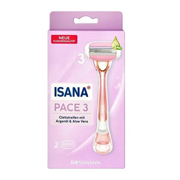 Isana Epilation Razor with Ergonomic Handle - 3 Blade System for Smooth Hair Removal