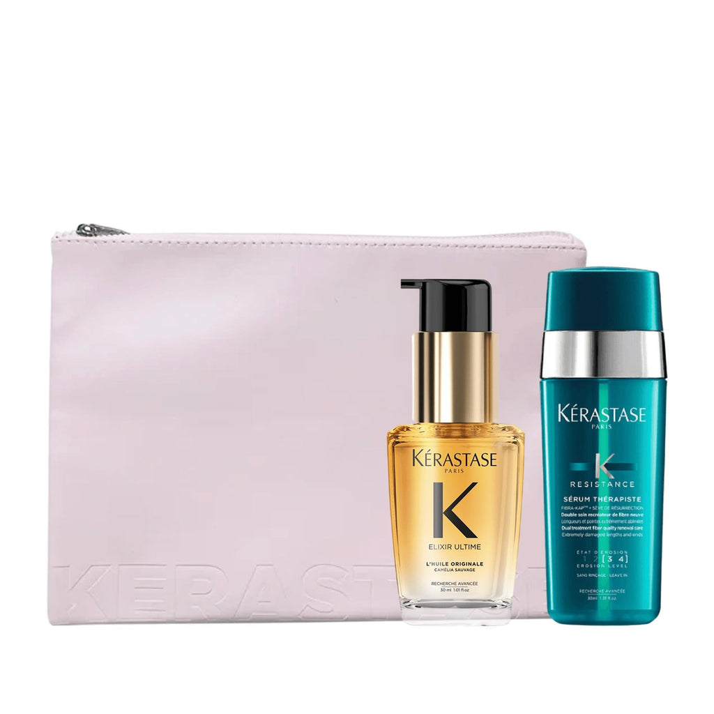 Kérastase Damaged Hair Care Set with White Flat Bag 2-Piece