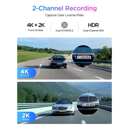 VIOFO A329S 2CH 4K UHD 60FPS Front + 2K Rear Sony STARVIS 2 Dash Cam