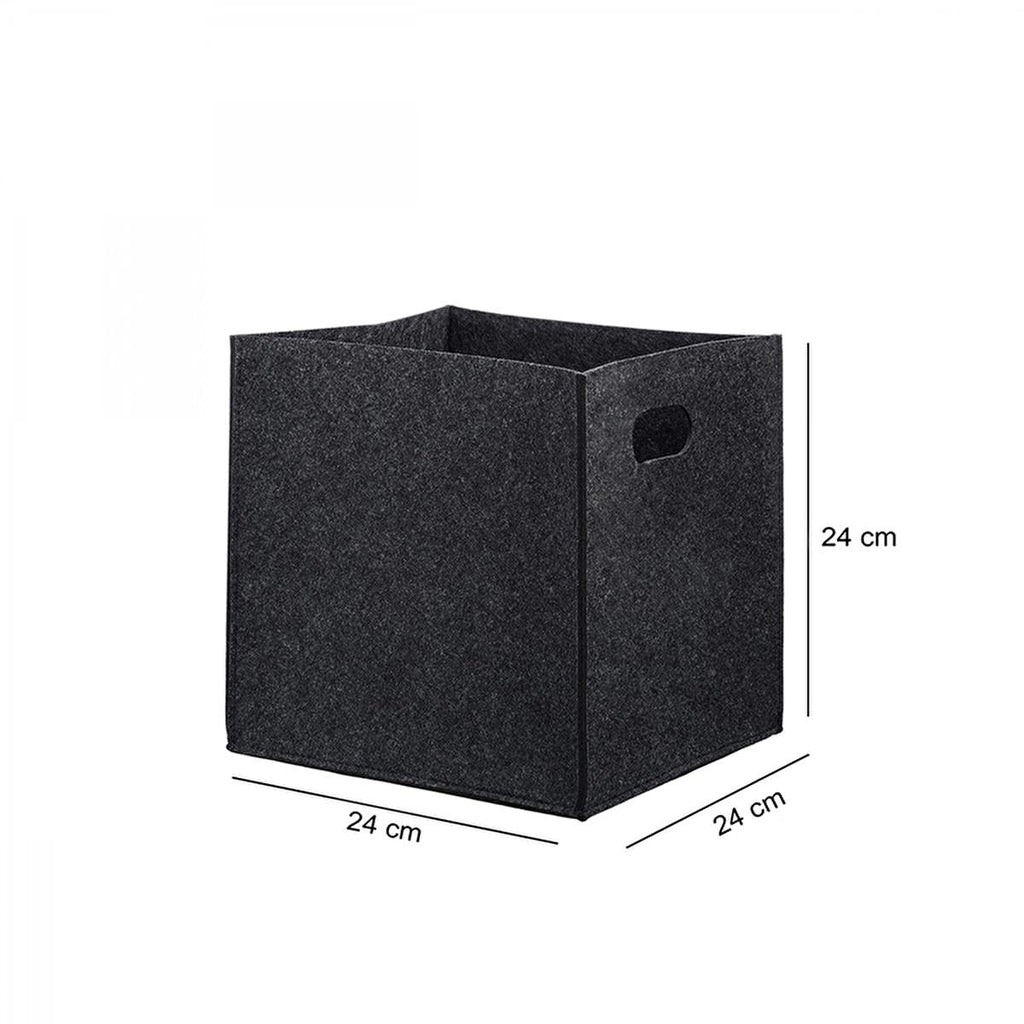 Homing - Multi-Purpose Felt Storage Basket with Handle, Collapsible Closet Organizer, 9.45 x 9.45 x 9.45 inches