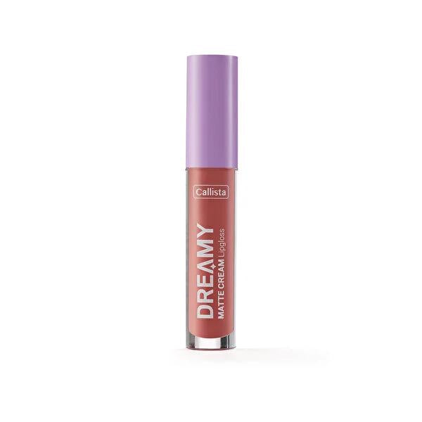 Callista Dreamy Matte Cream Lip Gloss No:208 Brown - Nourishing, Long-Lasting, Semi-Matte Finish
