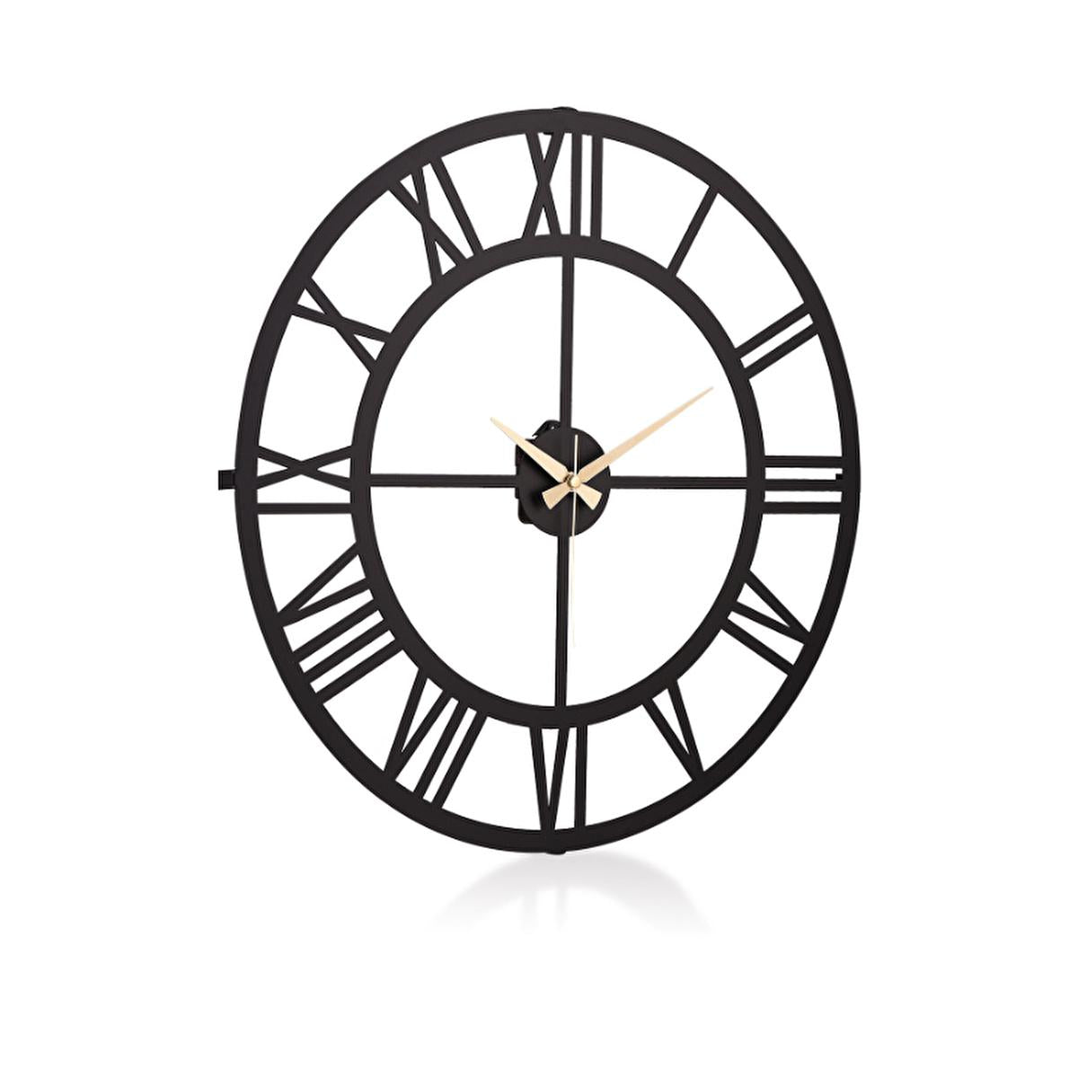 Muyika 50x50cm Modern Metal Wall Clock - Silent Sweep Mechanism, Decorative Home Accent
