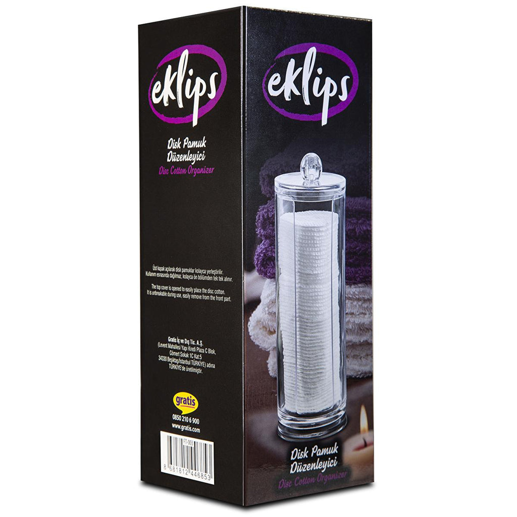 Eklips Cotton Pad Organizer - Hygienic Makeup Storage & Beauty Organizer