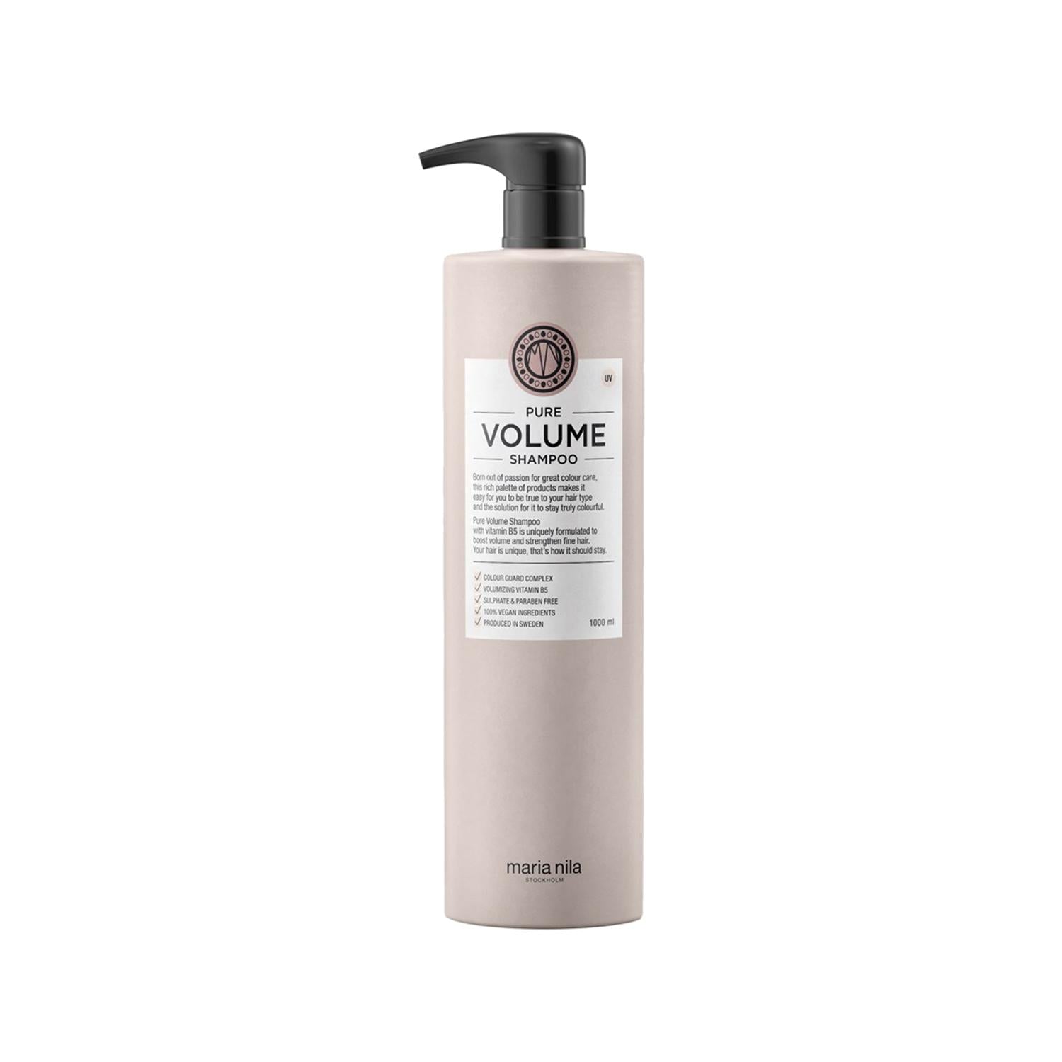 Maria Nila Sulfate-Free Volumizing Shampoo - 1000ml Pure Volume for Gentle Hair Care