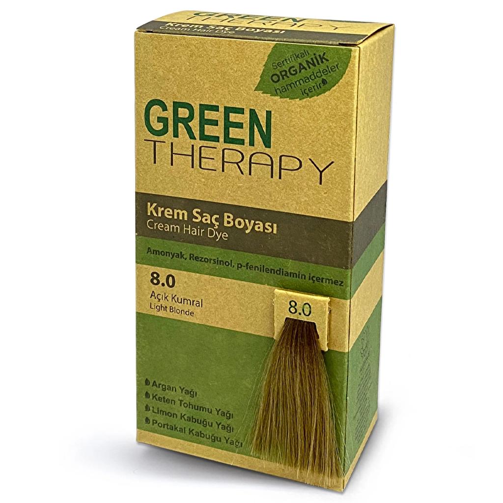 Green Therapy Hair Dye 8.0 Light Auburn