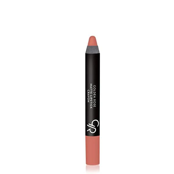 Golden Rose Matte Lipstick Crayon - Moisturizing, Long-Lasting Lip Color with Silky Texture