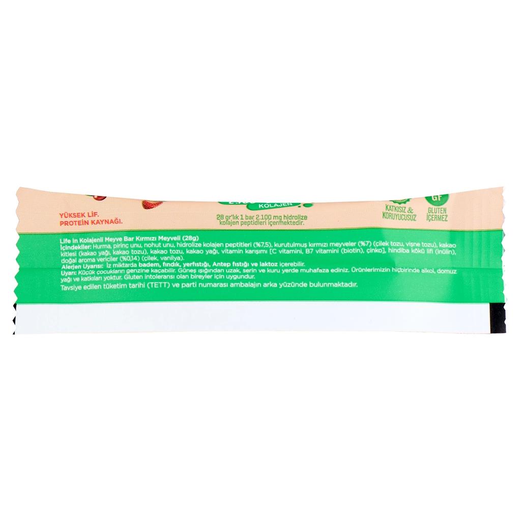 Life In Red Fruit Collagen Bar for Healthy Snacking 28g