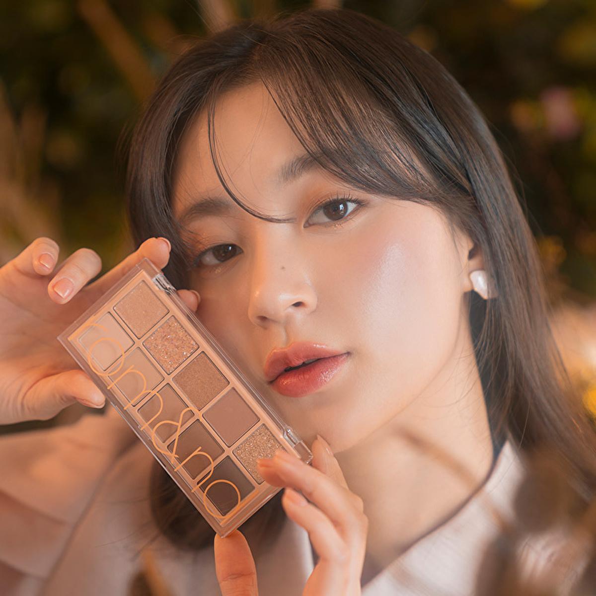 rom&nd Better Than Palette Eyeshadow Palette 08 Peach Dalhia Garden - Versatile Makeup Eyeshadow Palette with 10 Color Combinations