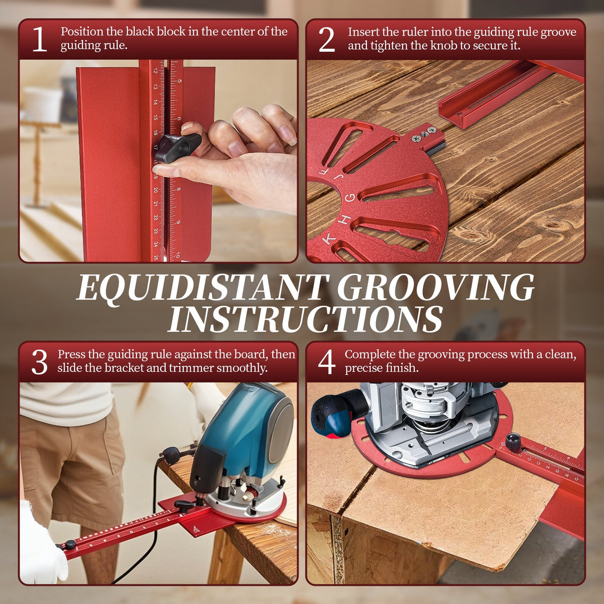 Circle Cutting Jig for Router — 5-in-1 Aluminum Alloy Woodworking Guide, Adjustable 10"–58" Large Circle Cutter