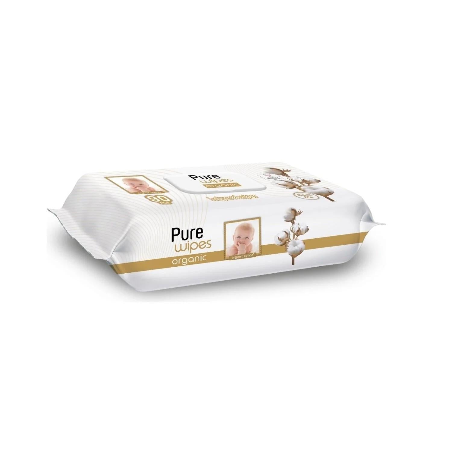 Pure Cotton Wet Wipes Gentle Daily Cleansing 90 Count