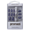 Promani Dark Blue Slate False Nail Kit 24 Pieces