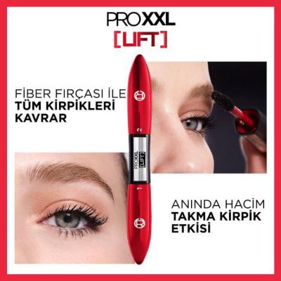 Loreal Paris Pro XXL Lift Double-Sided Mascara, Volume and Lift Mascara with Pro-Keratin - Dual Brush Technology for Enhanced Eyelashes