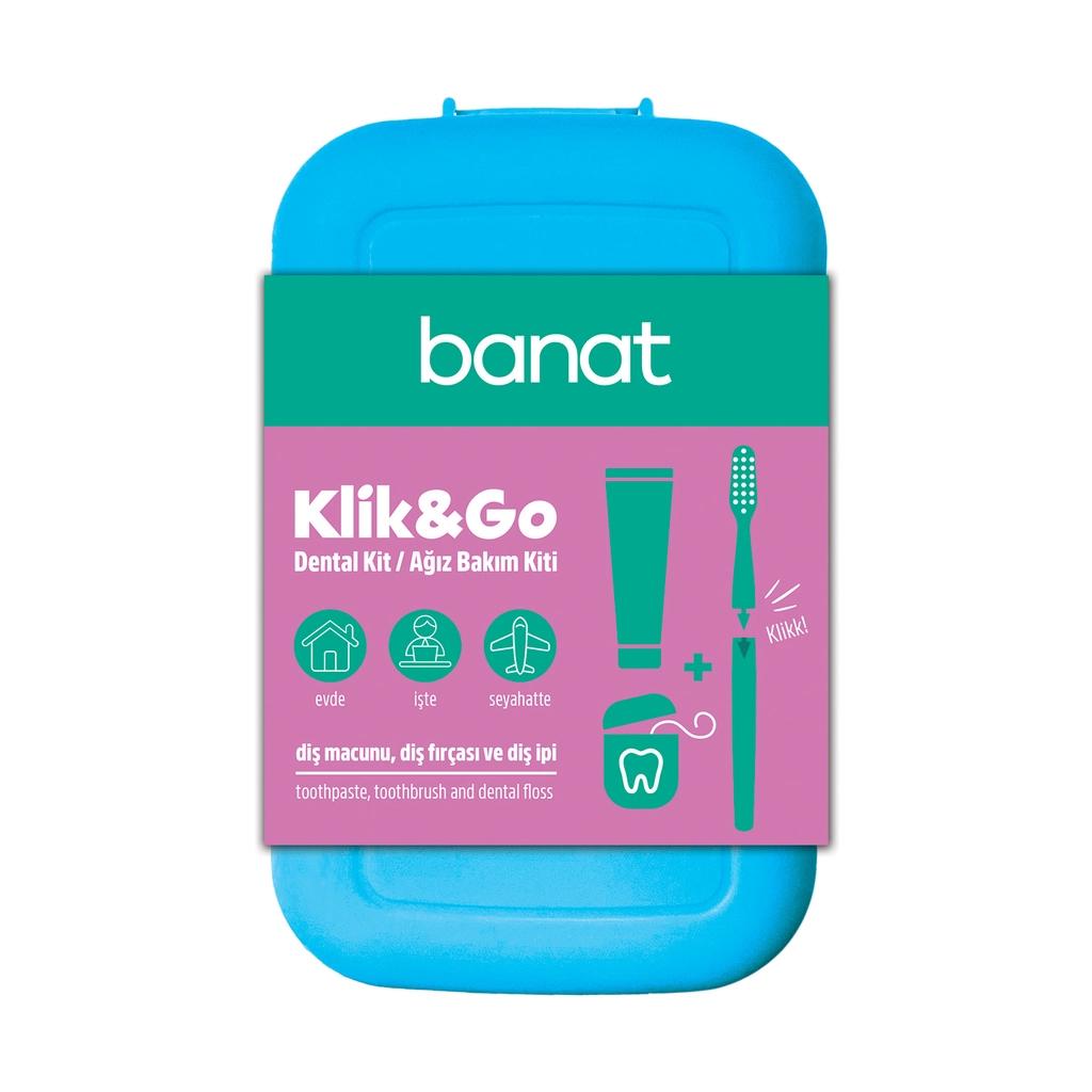Banat Klick & Go Travel Oral Care Kit with Paste & Floss