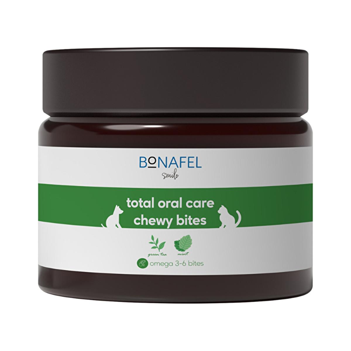 Bonafel Pet Dental Chews for Cats and Dogs - Natural Oral Health Supplement with Green Tea, Mint, and Omega 3-6