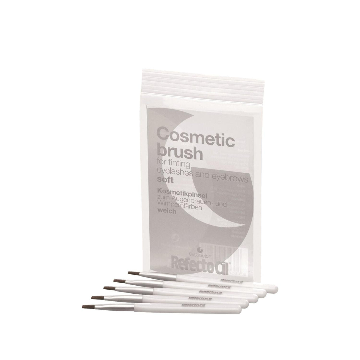 RefectoCil Makeup Brush Set - 5 Soft Bristle Brushes for Precise Application & Gentle Care