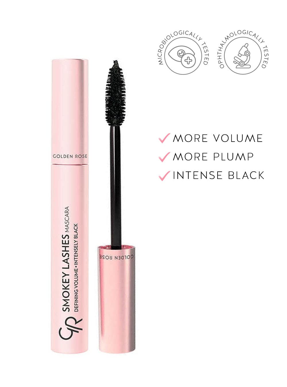 Golden Rose Mega Lashes Mascara - Vegan, Volumizing & Lengthening Formula (12ml)
