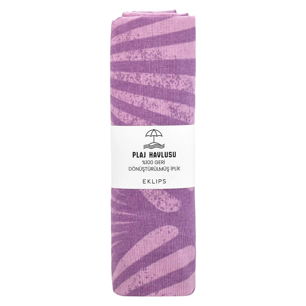 Eklips Seashell Pattern Purple Beach Towel