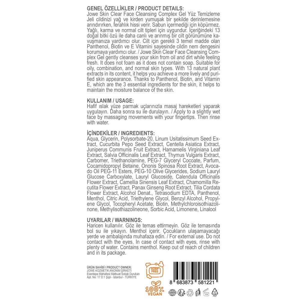 Jowe Skin Clear Cleansing Gel for Fresh Skin 200 ml