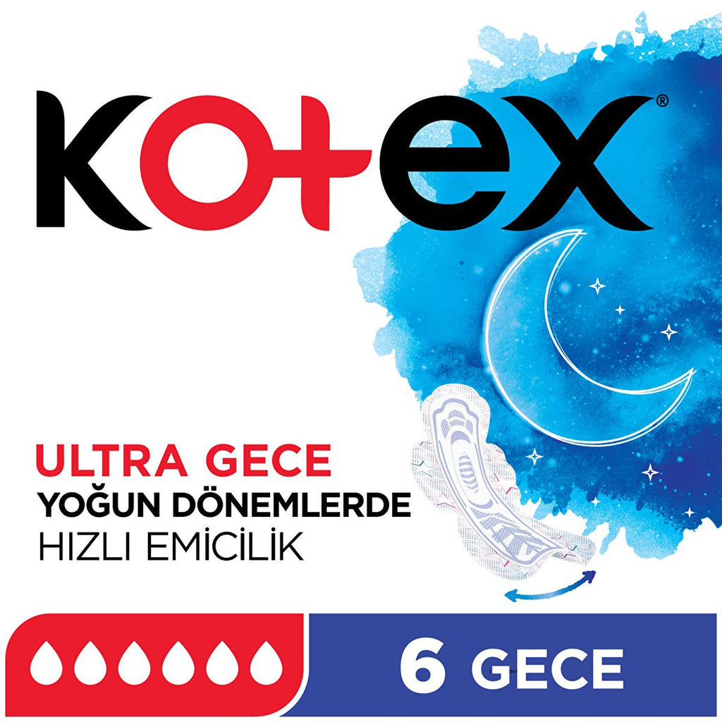 Kotex Ultra Absorbent Sanitary Pads - Comfortable, Winged, Long-Lasting Protection for Women