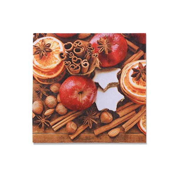 Alouette Christmas Cinnamon Apple Scented Napkins 20-Pack - Festive Tableware for Holiday Gatherings
