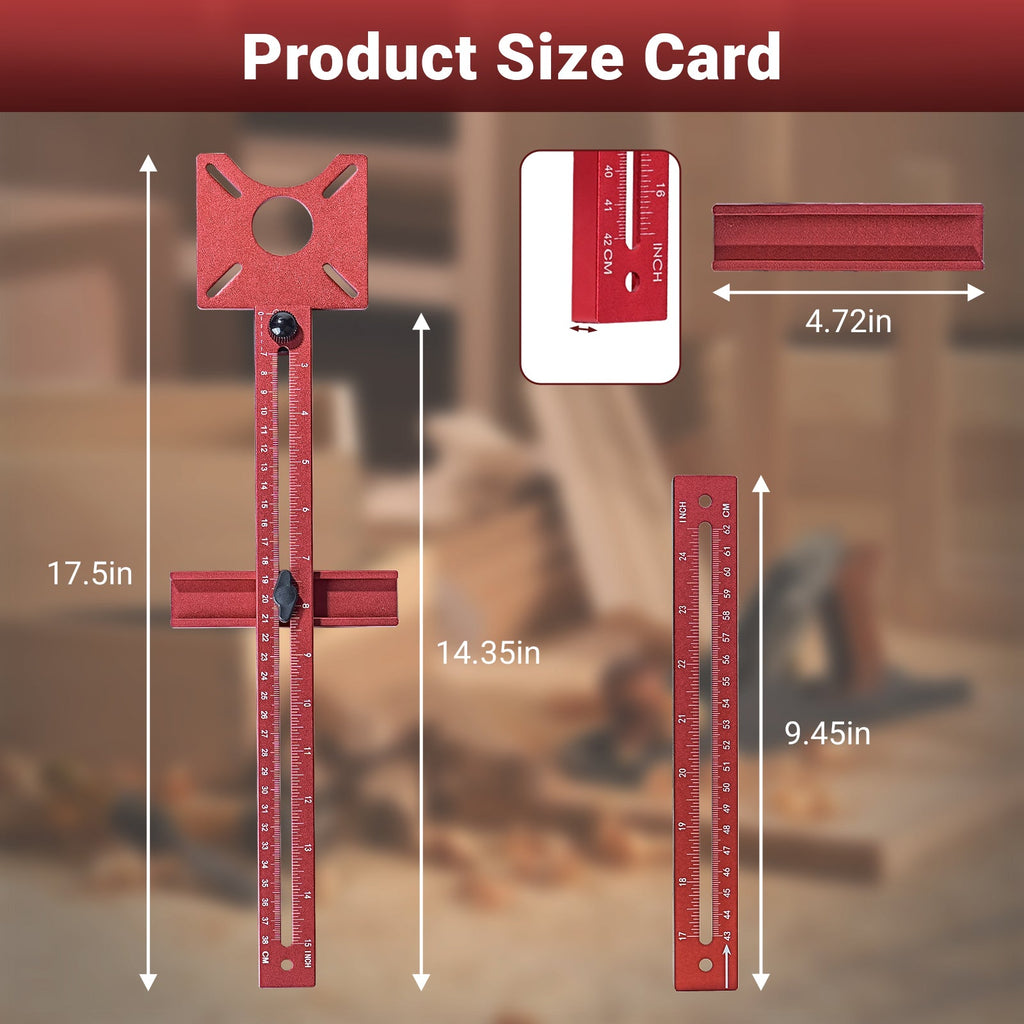 Circle Cutting Jig for Router — 5-in-1 Aluminum Alloy Woodworking Guide, Adjustable 10"–58" Large Circle Cutter