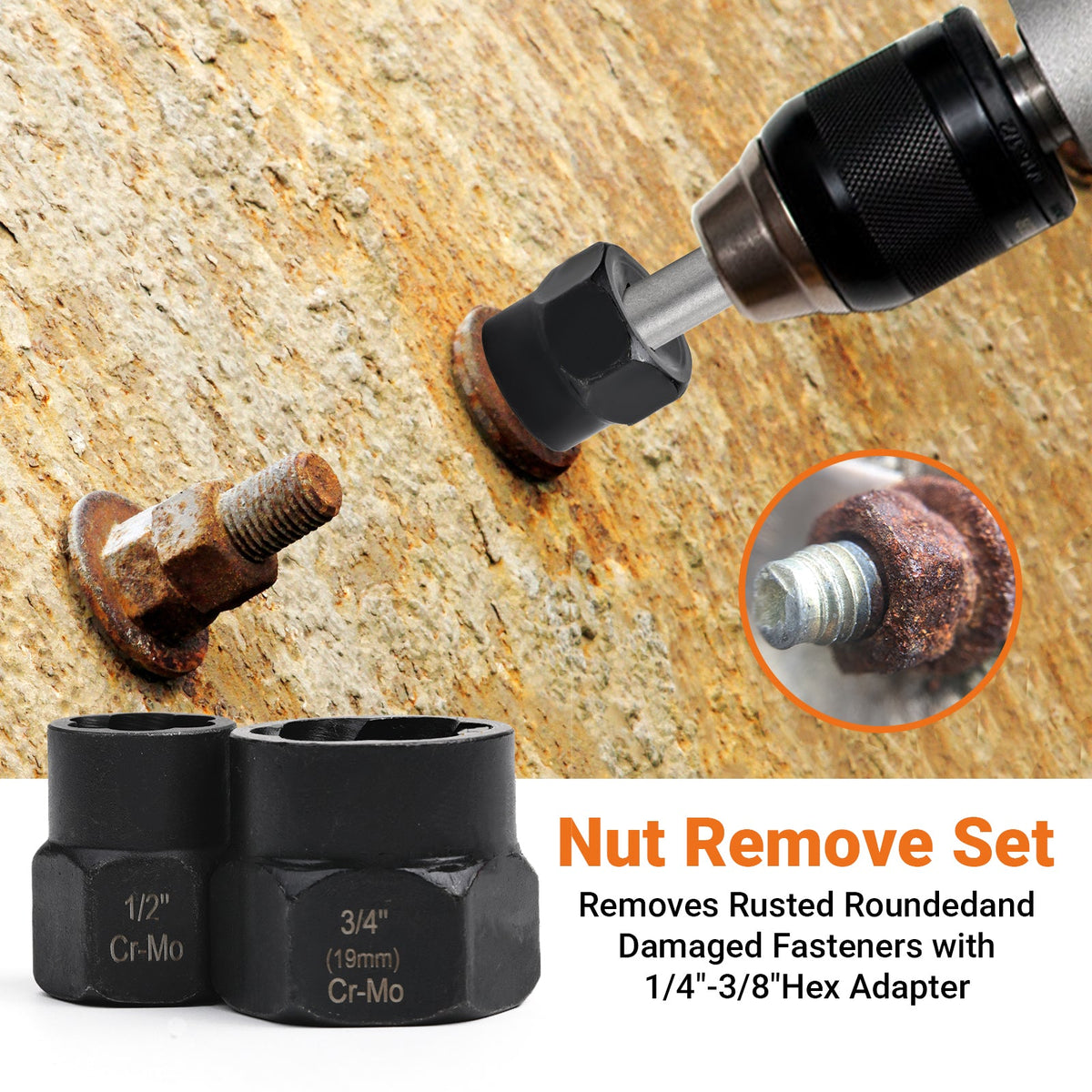 49-Piece Bolt and Screw Extractor Set with Drill Bits for Professional Auto Repair