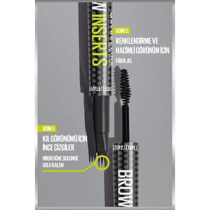 Maybelline New York Brow Insert Double-Ended Pencil 05 Deep Brown