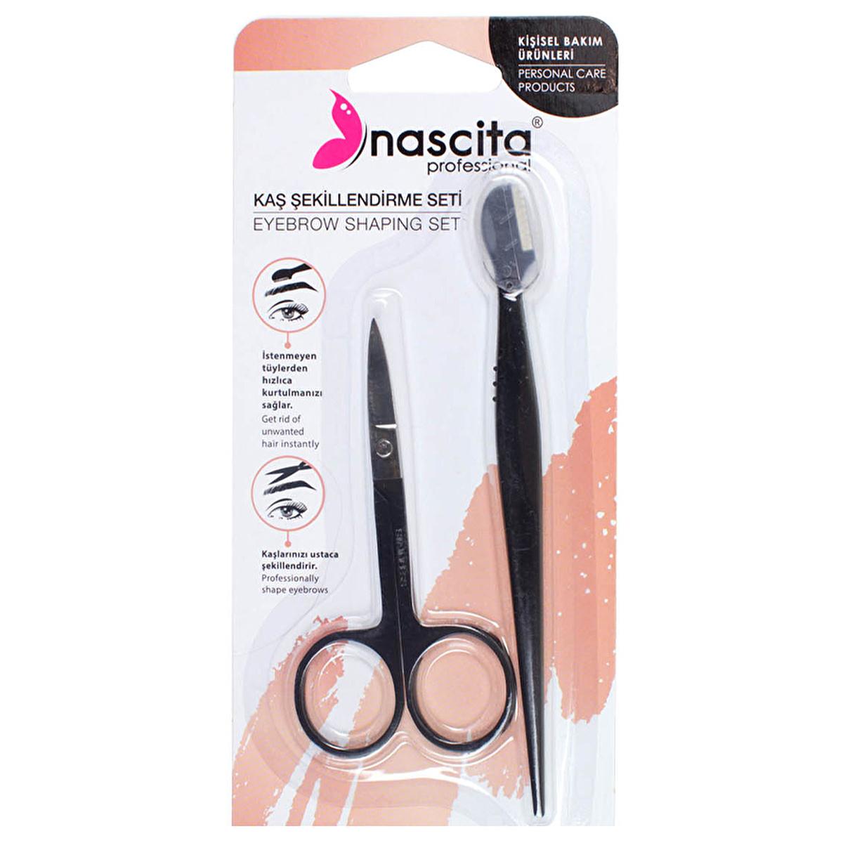 Nascita Eyebrow Grooming Set - Professional Eyebrow Razor & Scissors for Precise Grooming at Home