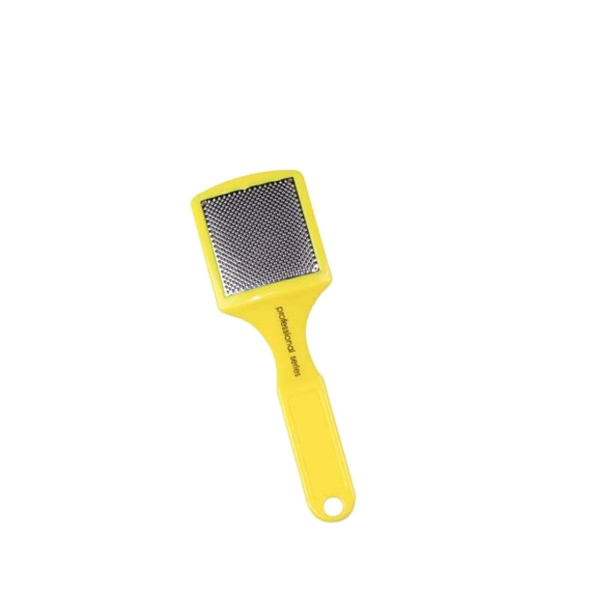 Trina Yellow Plastic Handle Heel File - Comfortable Foot Care Tool for Smooth Heels